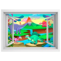 Ventanas 3d dinosaurios